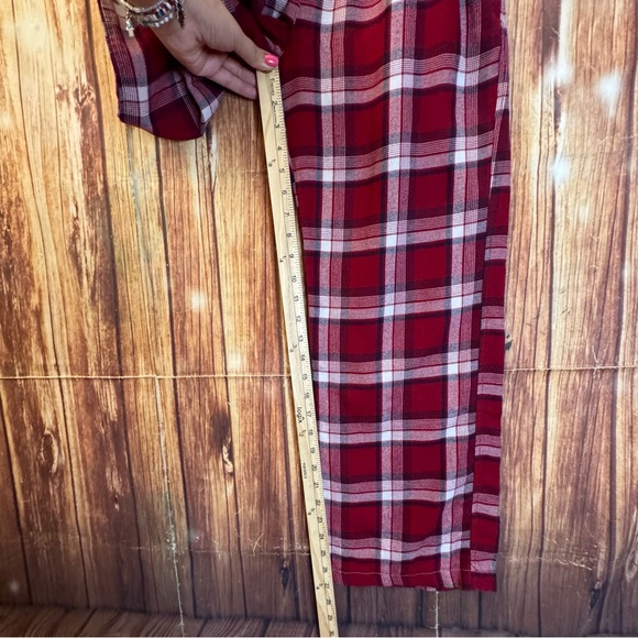 Forever 21 Women’s Red Plaid Pajama Sleep Bottoms with Pockets Size Small - Picture 4 of 9